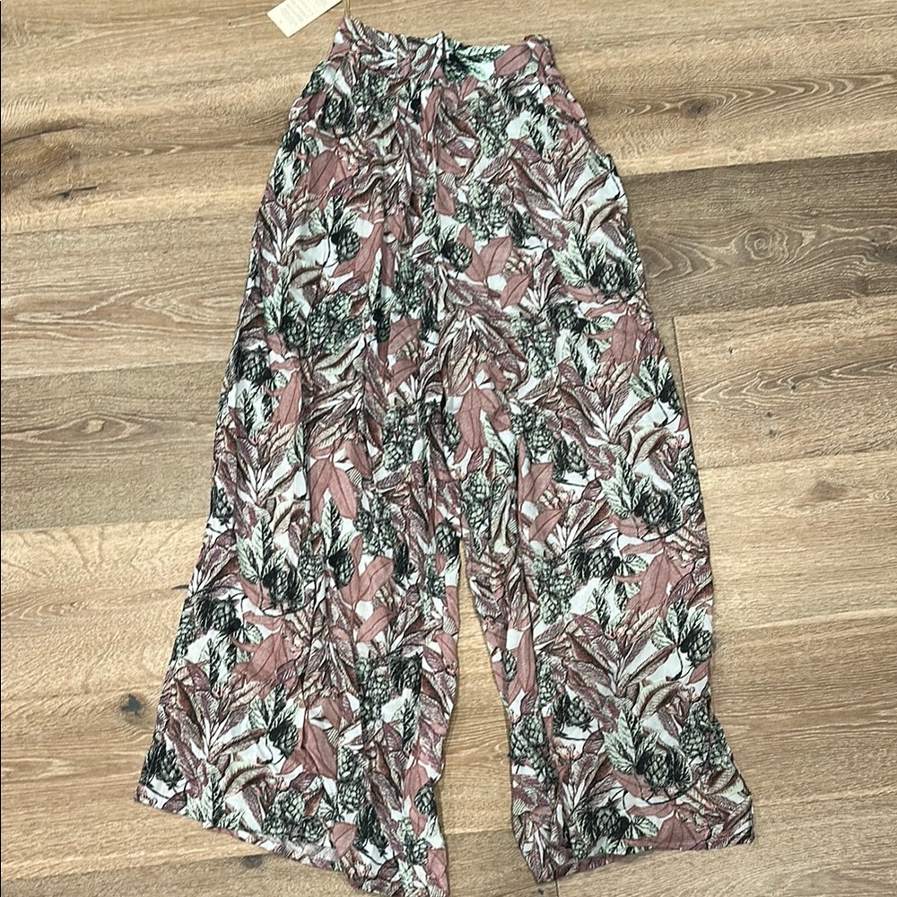 Maaji Pink and Green Wide Leg pants